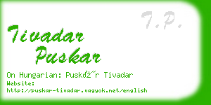 tivadar puskar business card